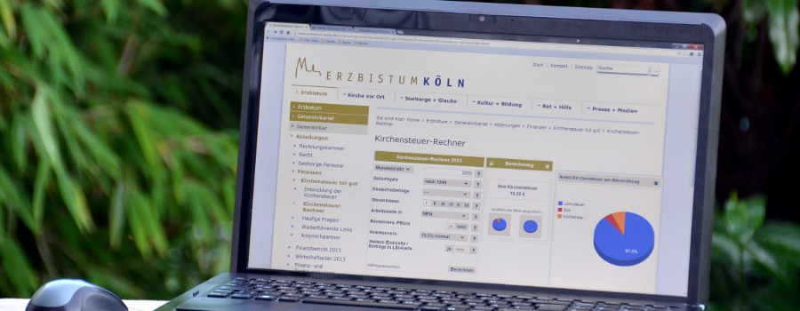Kirchensteuerrechner bei www.erzbistum-koeln.de