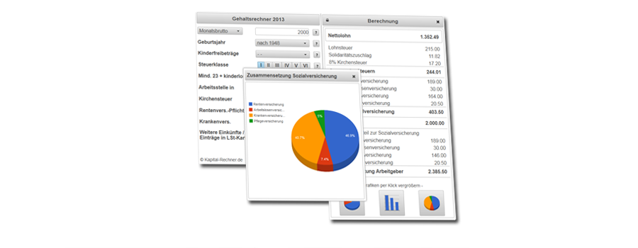 Gehaltsrechner im Design Aristo