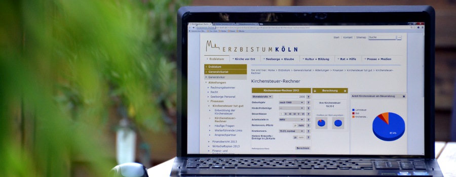 Kirchensteuerrechner bei www.erzbistum-koeln.de