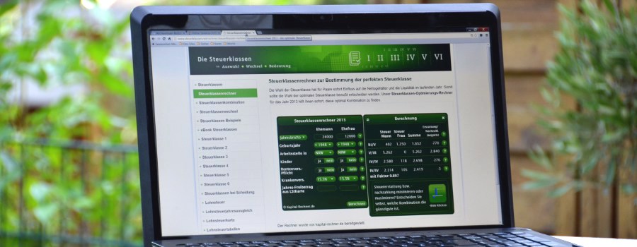 Steuerklassenrechner bei www.steuerklassen.net