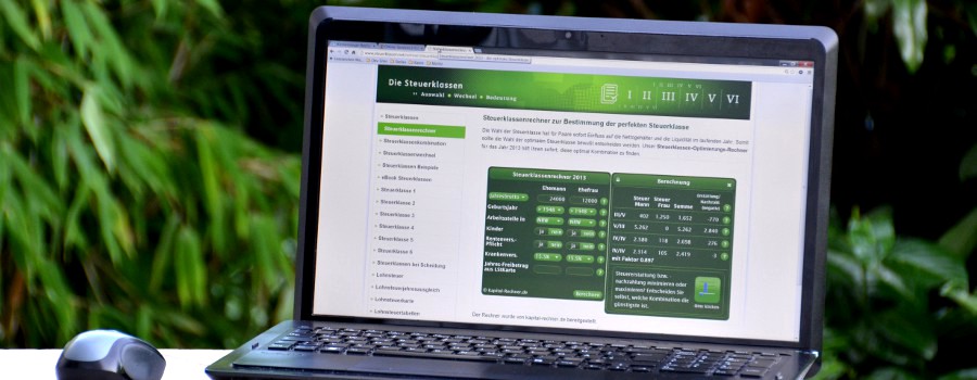 Steuerklassenrechner bei www.steuerklassen.net